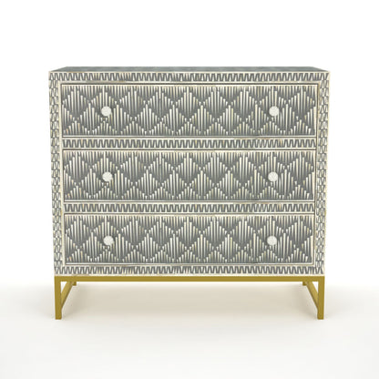 Elnaz Chest of Drawers - Grey Bone Inlay