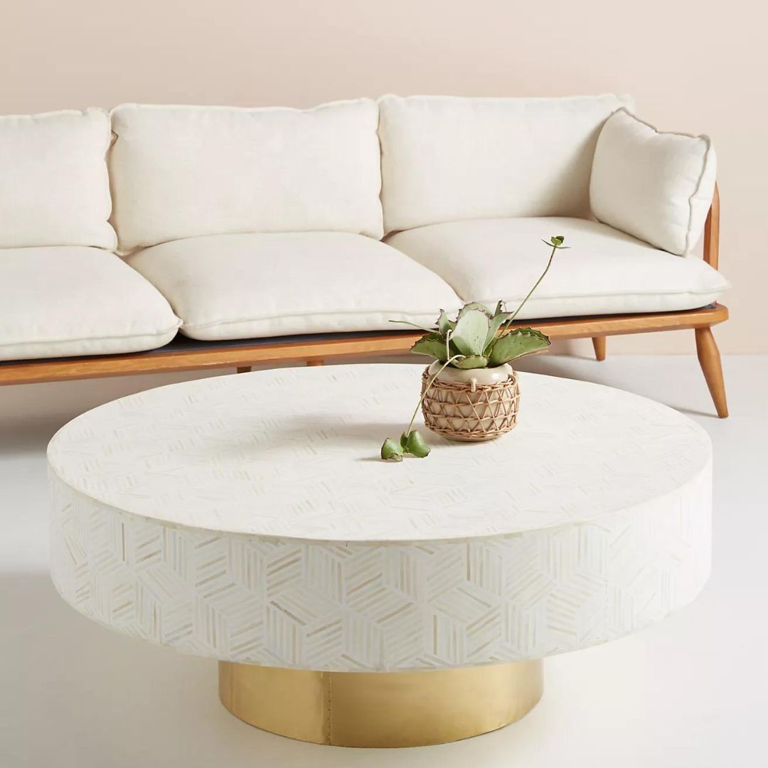 Meher Coffee Table - White Bone Inlay