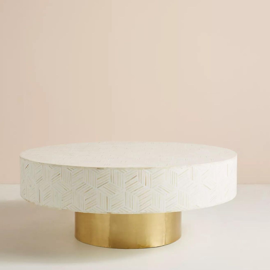 Meher Coffee Table - White Bone Inlay