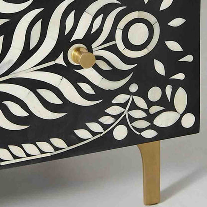 ILhan Chest of Drawers - Black Bone Inlay CLOSER 