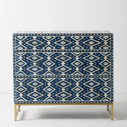 Aalee Cabinet - Blue & White Bone Inlay