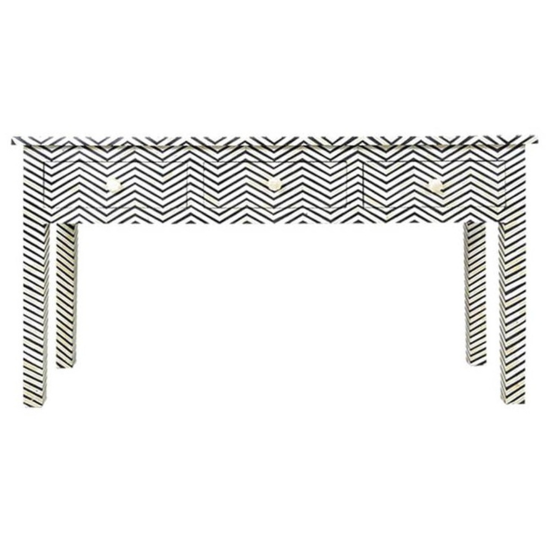 Isra Dresser Console - Black Bone Inlay