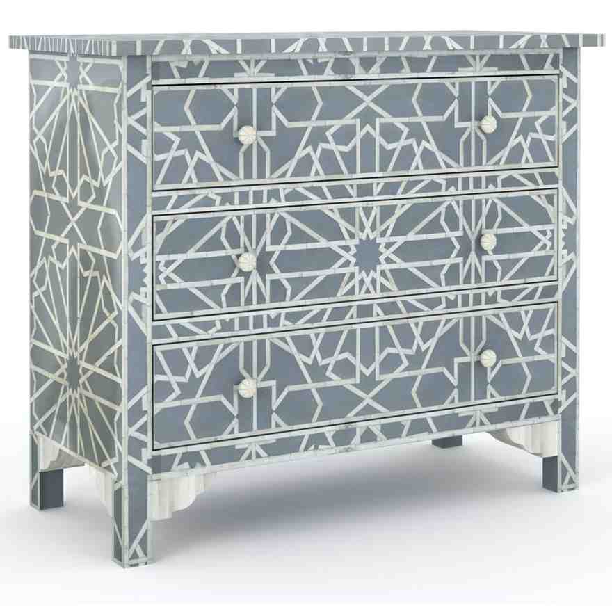 Marha Chest of Drawers - Bone Inlay furniture side look