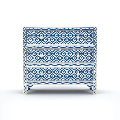 Inayat Chest of Drawers - Navy Blue Bone Inlay