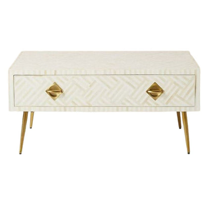 Ameerah Coffee Table - White Bone Inlay