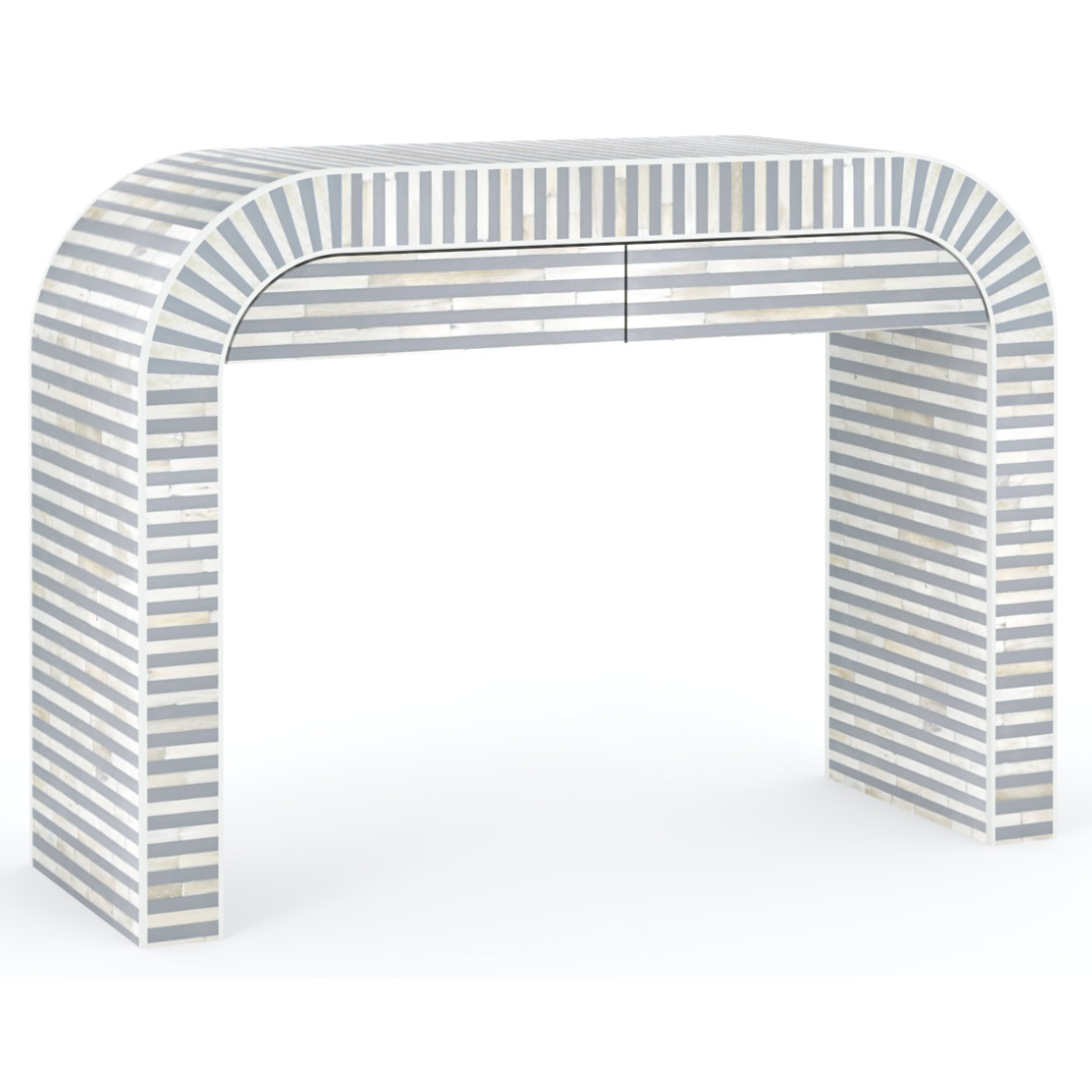 Saphed Dresser Console - Grey Bone Inlay