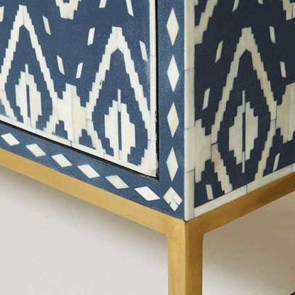 Aalee Cabinet - Blue & White Bone Inlay