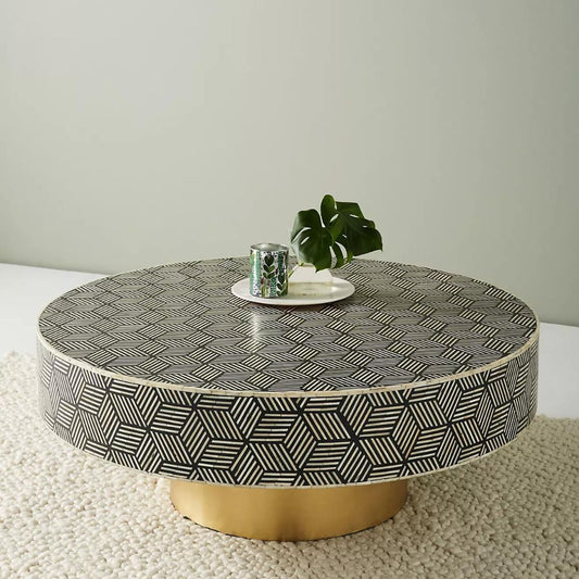 Ameerah Coffee Table - Black Bone Inlay