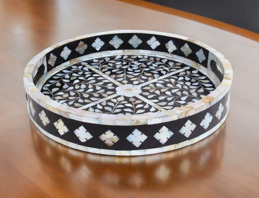 Aliza Tray - Bone Inlay furniture front side