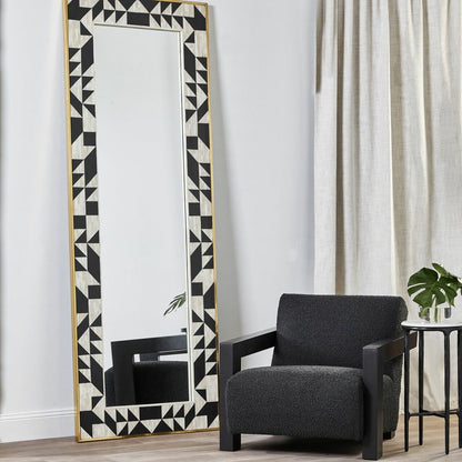 Arba Mirror - Bone Inlay furniture front side