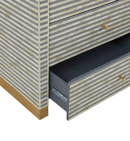 Saphed Bone Inlay Chest of Drawers - Grey Bone Inlay