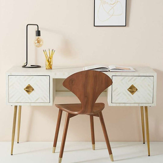 Farah Console Desk - Bone Inlay furniture front side