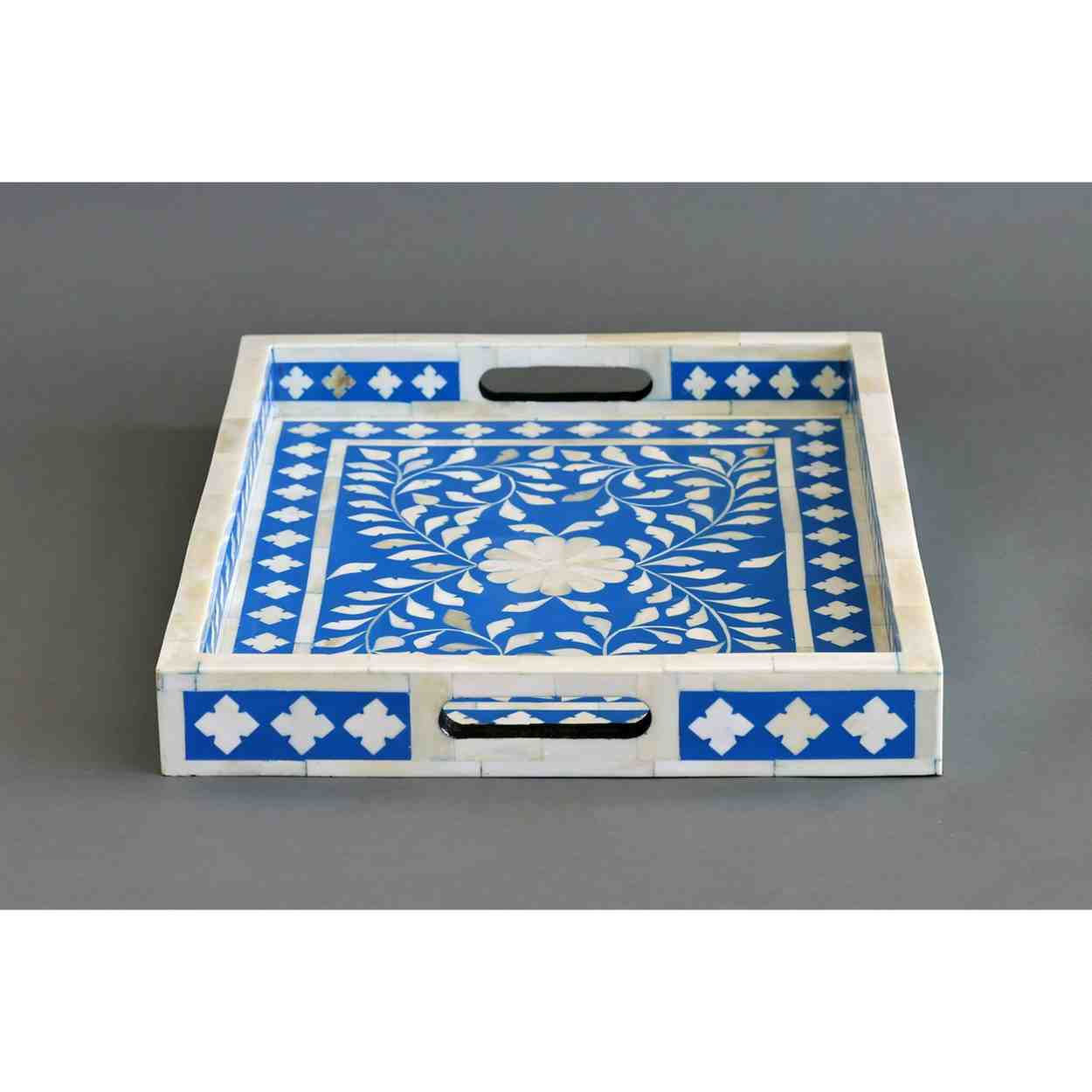 Hawah Tray - Bone Inlay furniture front side