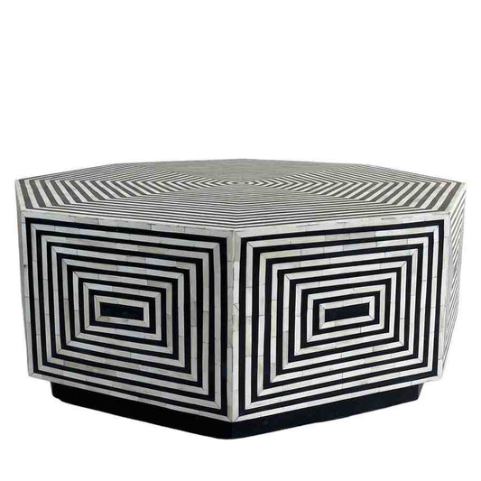 Inara Coffee Table - Bone Inlay Furniture front side