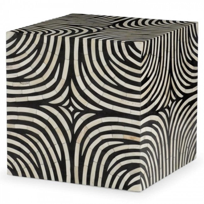 Zaria Side Table - Bone Inlay furniture front side