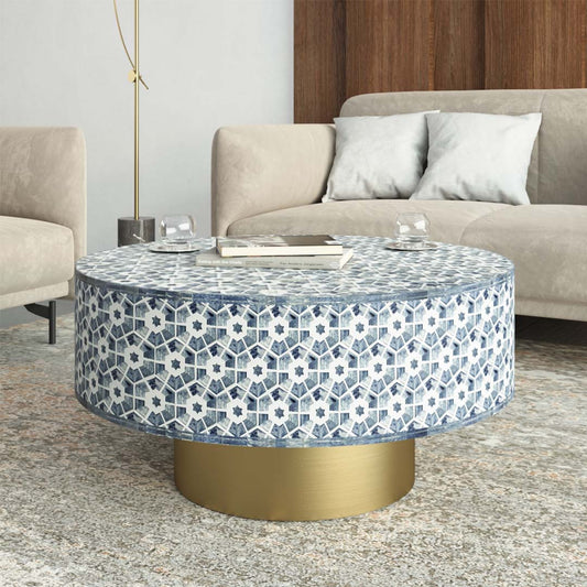 Naveli Coffee Table - Bone Inlay furniture front side