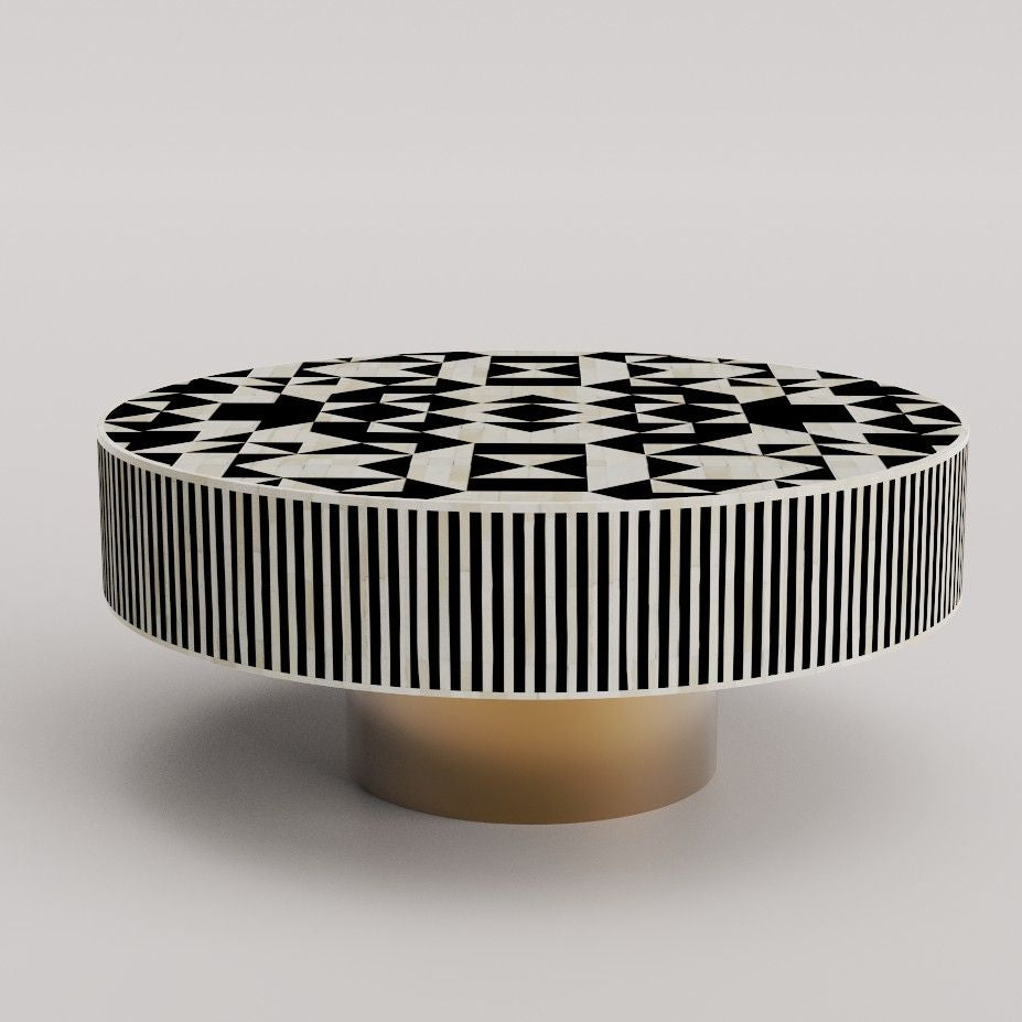 Arbah Coffee Table - Black Bone Inlay