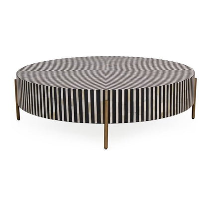 Kadri Coffee Table - Black & White Bone Inlay