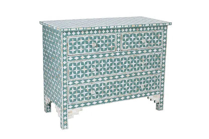 Yasmine Chest of Drawers - Green Mother of Pearl