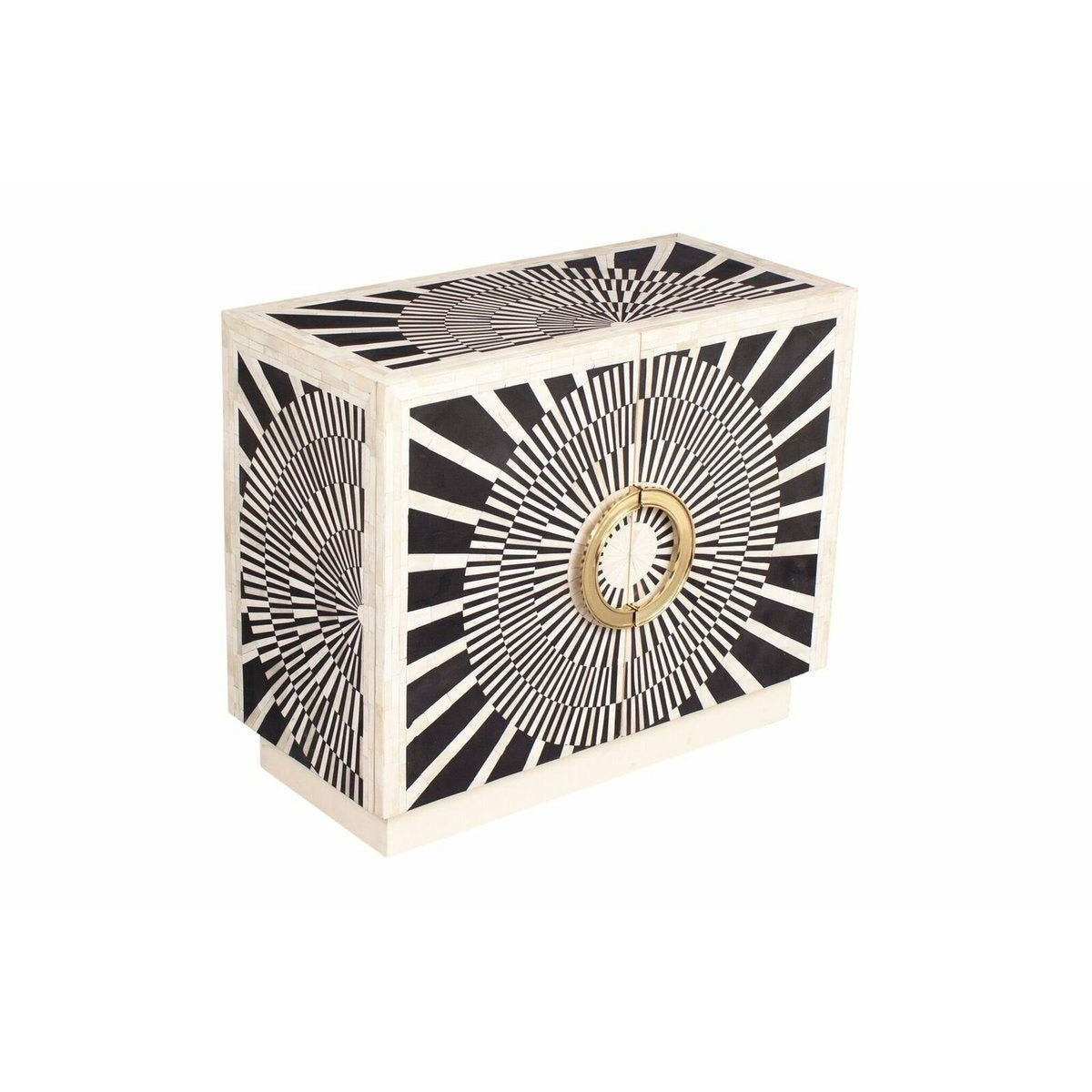 Saaliha Cabinet - Black & White Bone Inlay