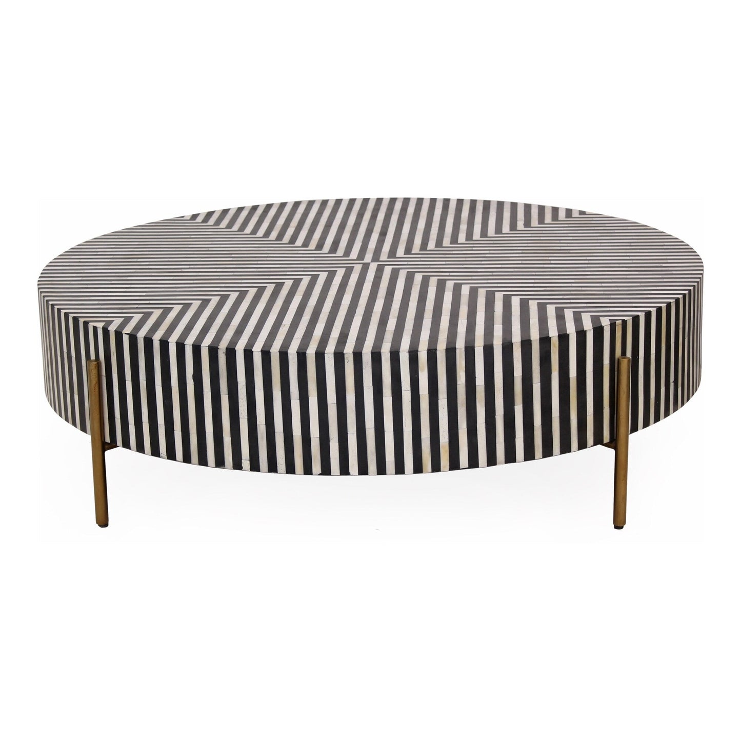 Kadri Coffee Table - Black & White Bone Inlay