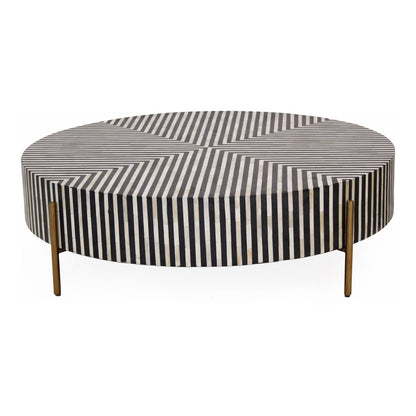 Kadri Coffee Table - Black & White Bone Inlay