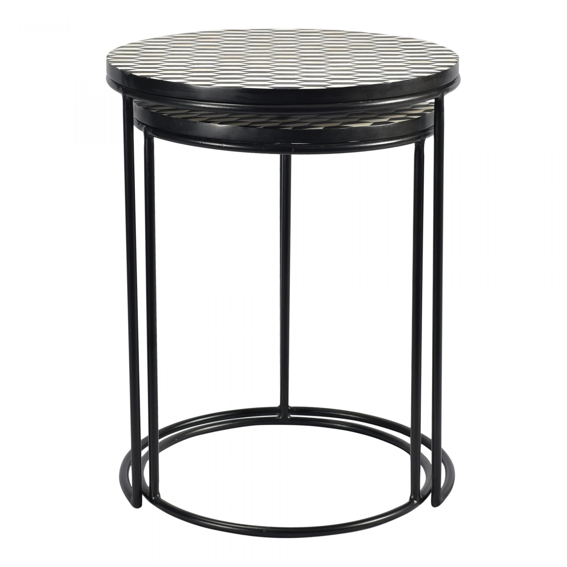 Shujair Side Table - Bone Inlay furniture back side