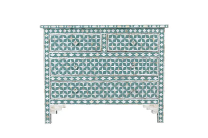 Yasmine Chest of Drawers - Green Mother of Pearl