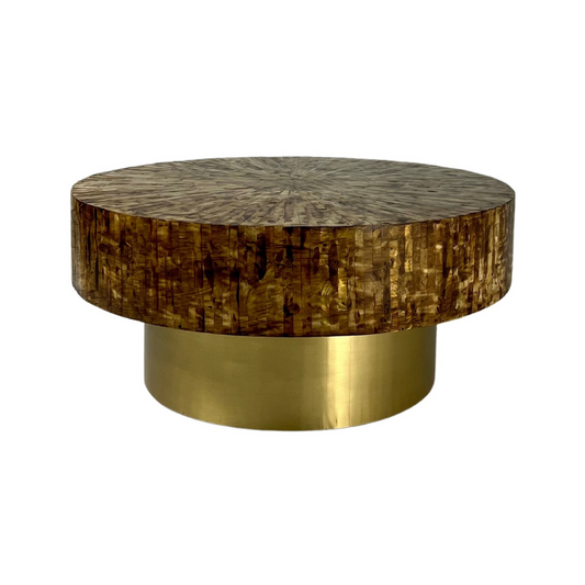 Manzil Coffee Table - Brown Mother of Pearl Inlay