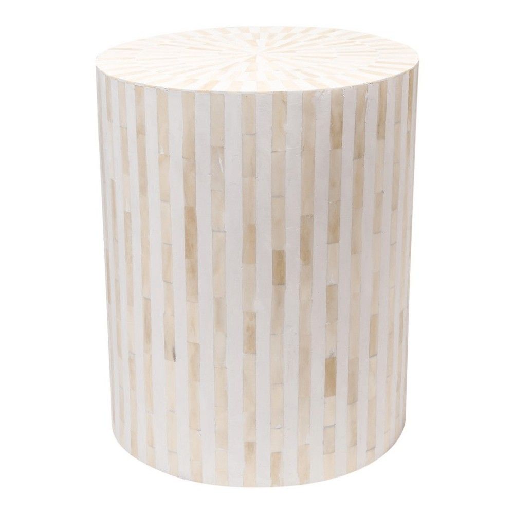 Nazia Side Table - Bone Inlay furniture front side