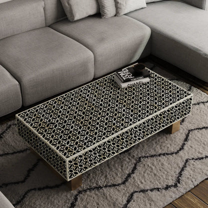 Yarah Coffee Table -  Bone Inlay furniture upper side