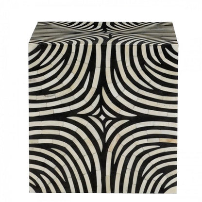 Zaria Side Table - Bone Inlay furniture front side