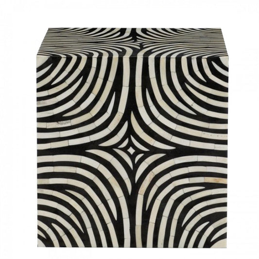 Zaria Side Table - Bone Inlay furniture front side