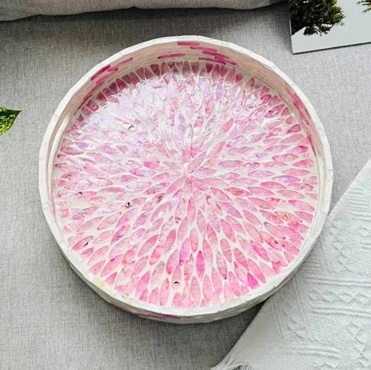 Ziya Tray - Pink Mother Of Pearl front side