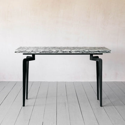 Meena Console Table - Black & White Bone Inlay