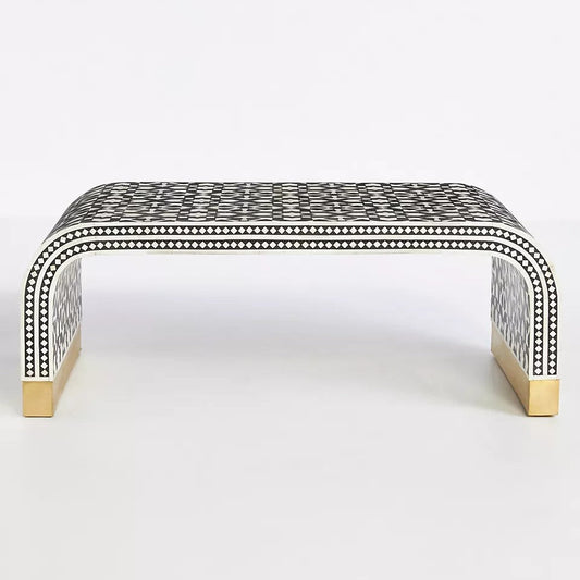 Lirah Coffee Table - Black Bone Inlay