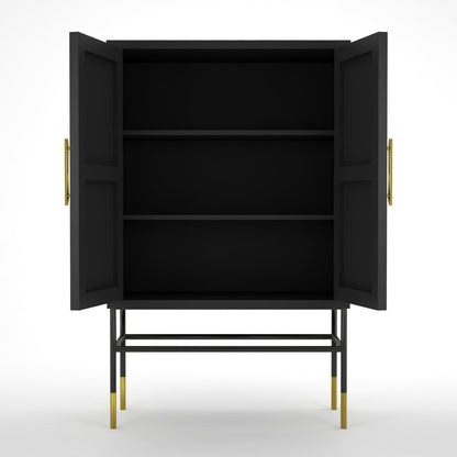 Eve Cabinet - Black & White Bone Inlay