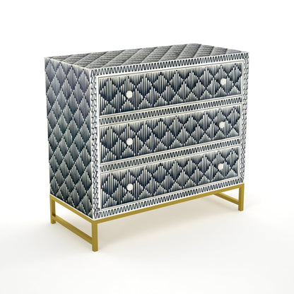 Elnaz Chest of Drawers - Black Bone Inlay