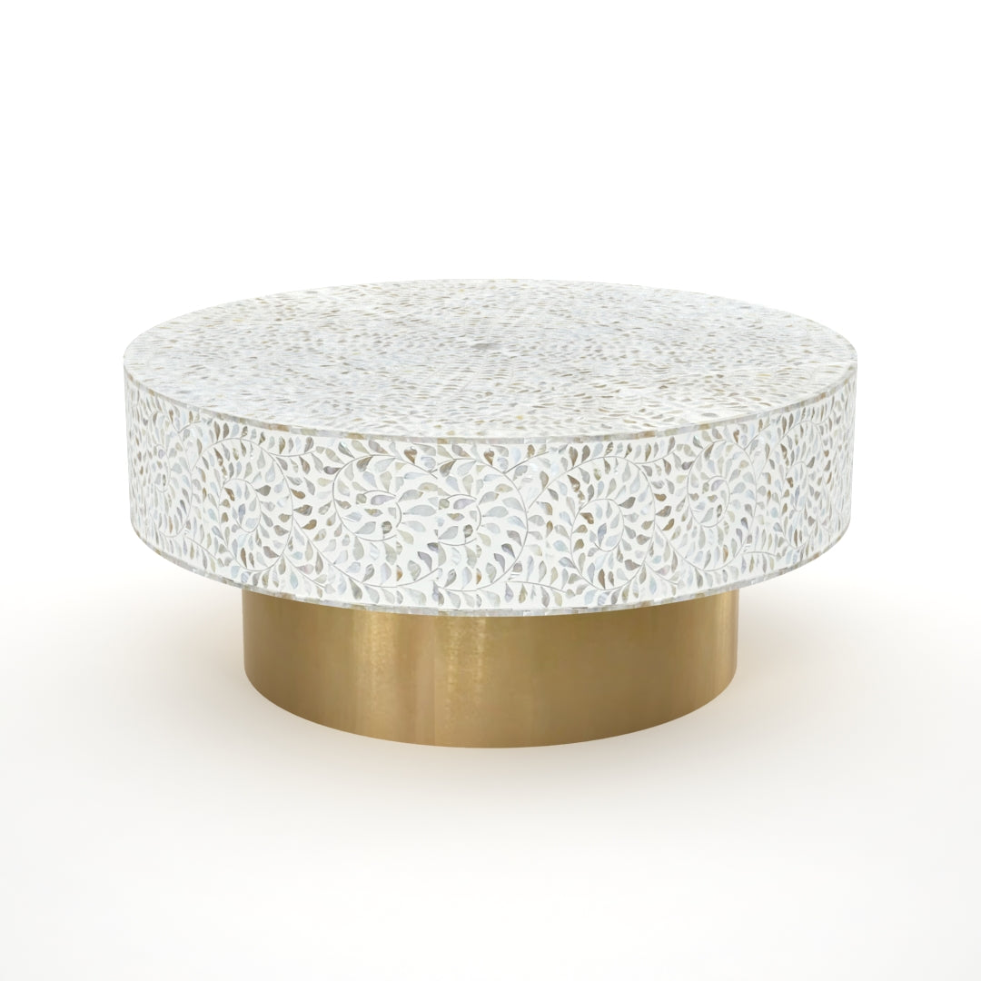 Iris Coffee Table - White Mother of Pearl