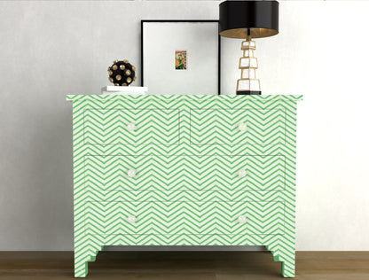 Isra Chest of Drawers - Green Bone Inlay