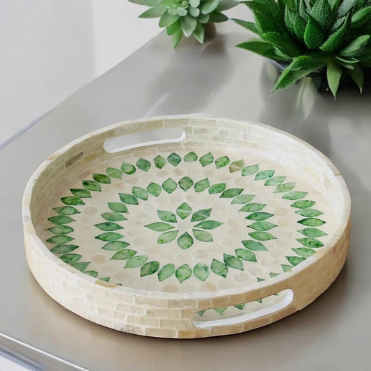 Almira Tray - Green Mother Of Pearl