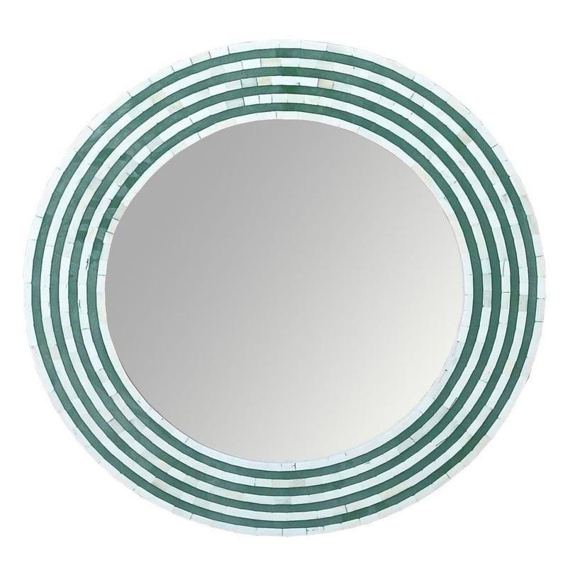 Arman Mirror - Green Mother of Pearl Inlay front side