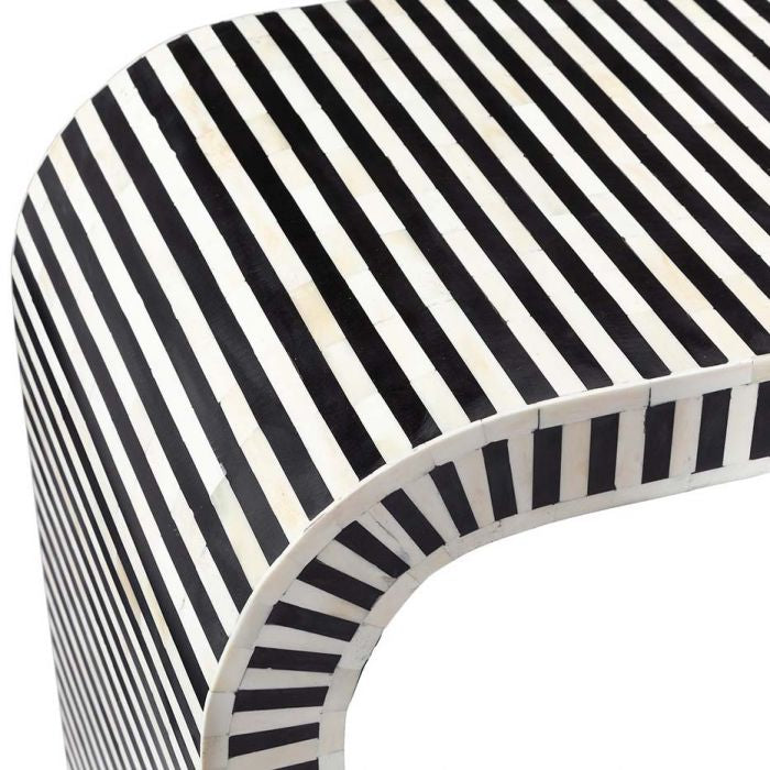 Namrah Coffee Table - Black & White Bone Inlay