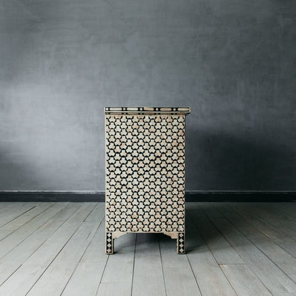 Vaan Chest of Drawers - Black & White Bone Inlay