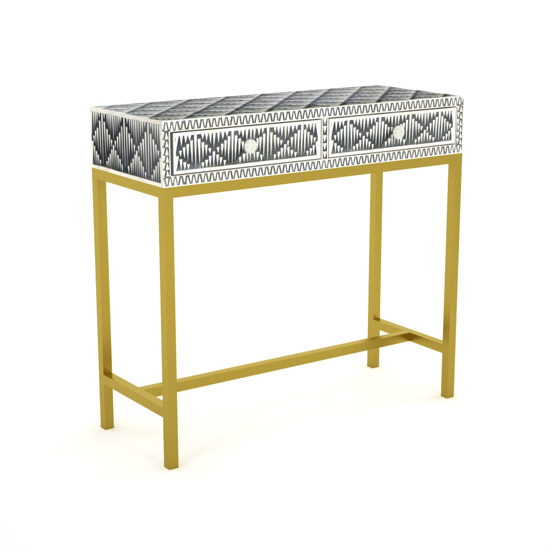 Elnaz Mini Dresser Console - Grey Bone Inlay