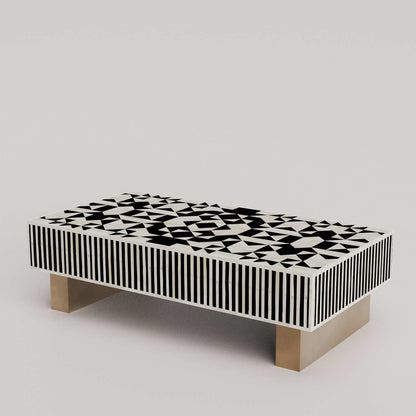 Aliza Coffee Table - Black Bone Inlay