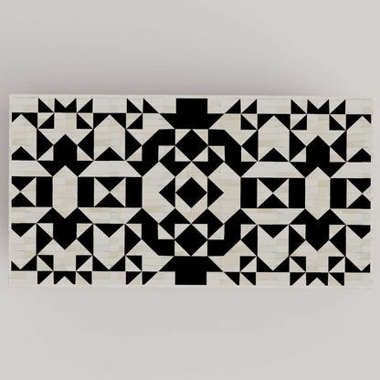 Aliza Coffee Table - Black Bone Inlay