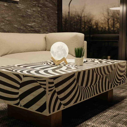 Azvaan Coffee Table - Black Bone Inlay