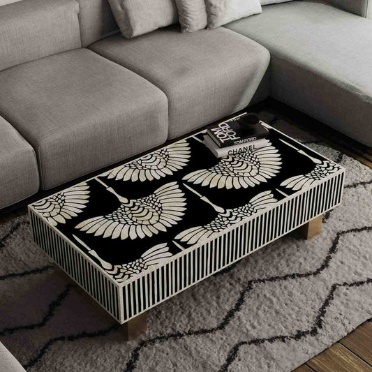 Enisa Coffee Table - Black Bone Inlay